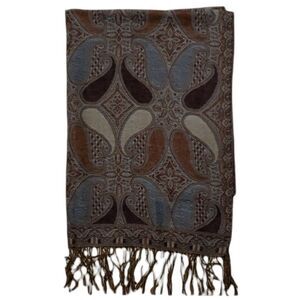 Paisley scarf neutral tones